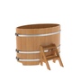 BentWood овальная из лиственницы (0,80х1,42 м.), h=1 м. Натуральная Премиум купель фото  фото - 1